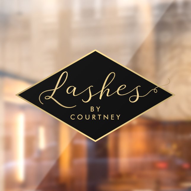 Vinilos Para Cristales Texto de guión Pestañas Dorado/Negro (Hoja 2)