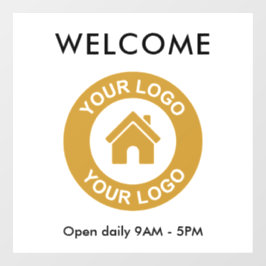 Vinilos Para Cristales Texto de logotipo comercial personalizado