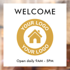 Vinilos Para Cristales Texto de logotipo comercial personalizado