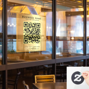 Vinilos Para Cristales Texto de logotipo de código QR personalizado Falso