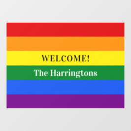 Vinilos Para Cristales Texto del personalizado Bandera arco iris