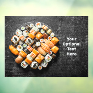 Vinilos Para Cristales texto personalizado Sushi Platter