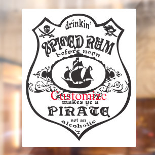 Vinilos Para Cristales Thunder_Cove, bebida pirata de ron picada 
