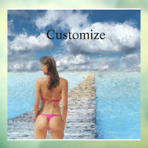 Vinilos Para Cristales Thunder_Cove, Chica de bikini
