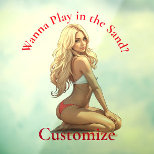 Vinilos Para Cristales Thunder_Cove, Chica de playa de Bikini