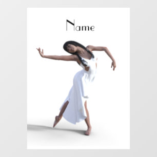 Vinilos Para Cristales Thunder_Cove de bailarina de vestir blanco   