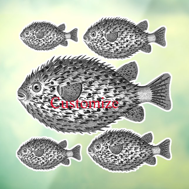 Vinilos Para Cristales Thunder_Cove, pez globo porcupino  (Hoja 3)