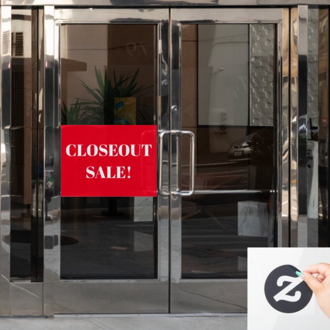 Vinilos Para Cristales Tienda Cerrar venta Red Business (Puerta de oficina)