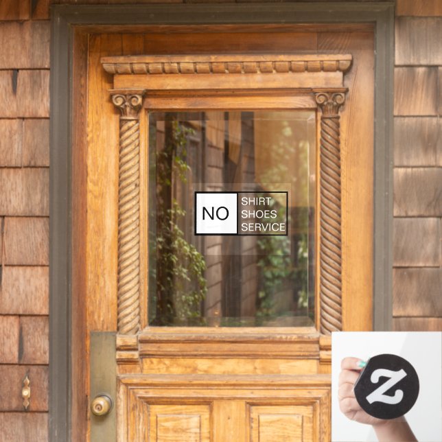 Vinilos Para Cristales Tienda comercial sin camiseta sin zapatos sin serv