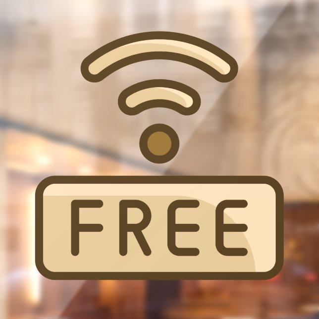 Vinilos Para Cristales Tienda de café Donut Tienda Wi-Fi gratuita (Hoja 2)