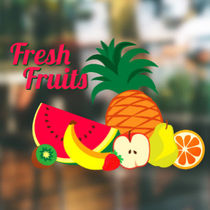 Vinilos Para Cristales Tienda de frutas frescas personalizable negocio de