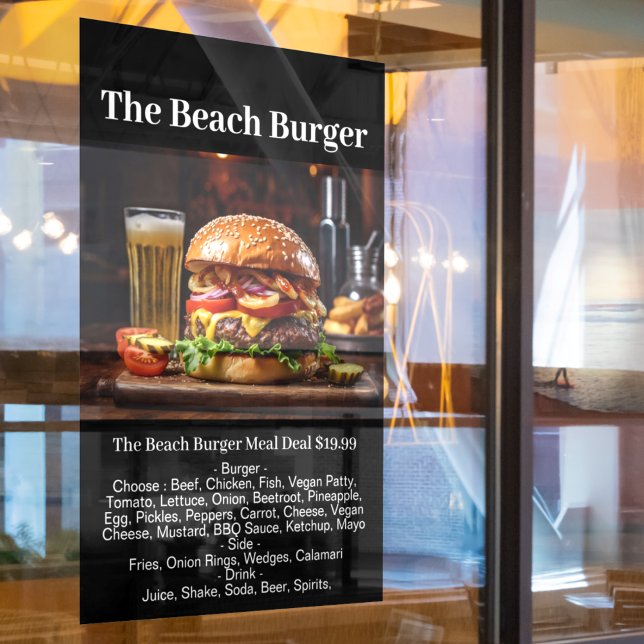 Vinilos Para Cristales Tienda de hamburguesas Comida rápida Restaurante B (Subido por el creador)