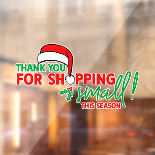 Vinilos Para Cristales Tienda de Navidades de agradecimiento amable