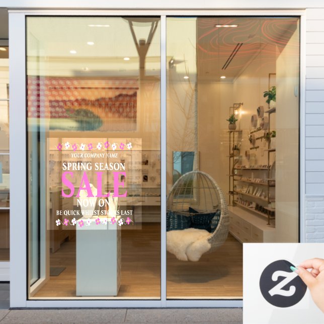 Vinilos Para Cristales Tienda minorista de finales de primavera (Ventana de la tienda)