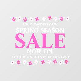 Vinilos Para Cristales Tienda minorista de finales de primavera