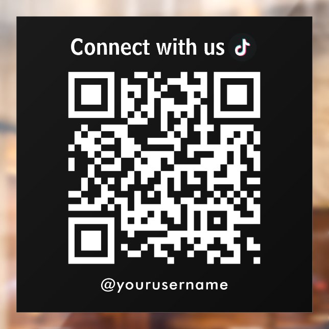 Vinilos Para Cristales Tiktok Conectarse Con El Código Qr De Los Ee.Uu. N (Hoja 2)