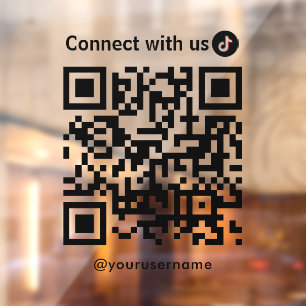 Vinilos Para Cristales Tiktok Conectarse Con El Código Qr Estadounidense 