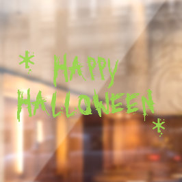 Vinilos Para Cristales Tipografía aterradora del verde de Halloween
