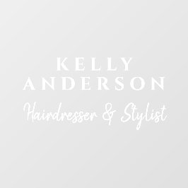 Vinilos Para Cristales Tipografía femenina Nombre de la empresa Peluquera