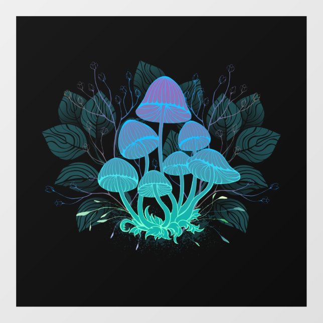Vinilos Para Cristales Toadstools en Bushes (Hoja)