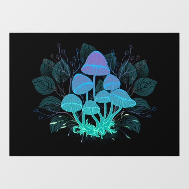Vinilos Para Cristales Toadstools en Bushes (Hoja)