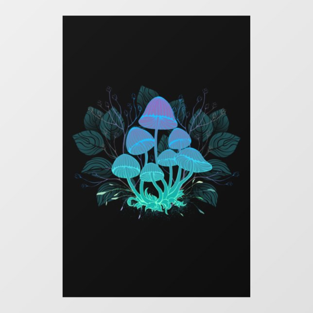 Vinilos Para Cristales Toadstools en Bushes (Hoja)