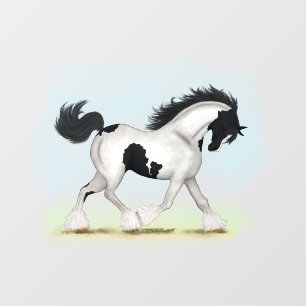 Vinilos Para Cristales Tobiano Gypsy Vanner Horse Decal