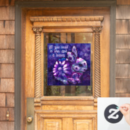 Vinilos Para Cristales Todo lo que necesitas es amor y un conejo abstract