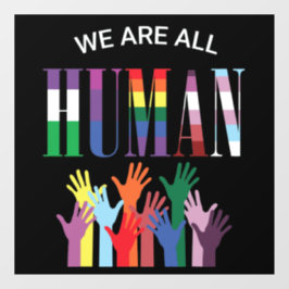 Vinilos Para Cristales Todos Somos Manos Coloridas Humanas