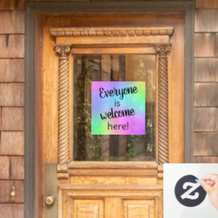 Vinilos Para Cristales Todos son bienvenidos aquí Ventana Llamar