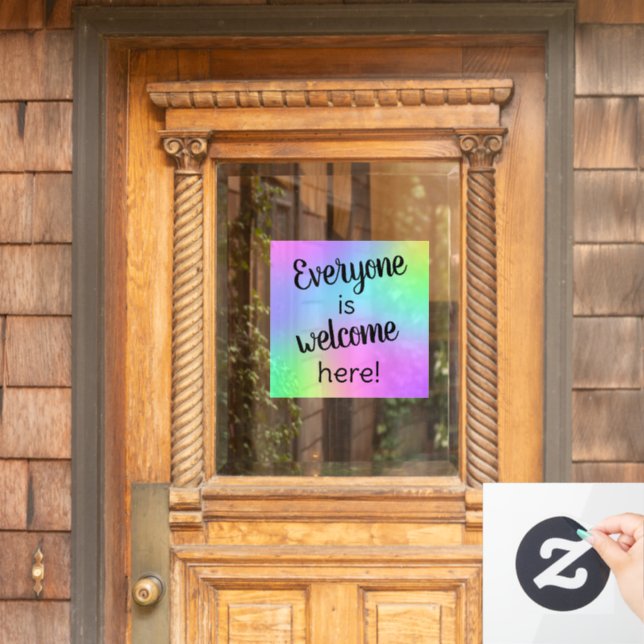 Vinilos Para Cristales Todos son bienvenidos aquí Ventana Llamar (Puerta de casa)