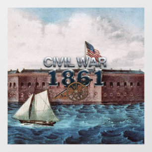 Vinilos Para Cristales TOP Civil War 1861 Window Cling