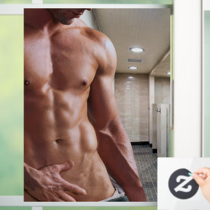 Vinilos Para Cristales Torso masculino musculoso sin camiseta de Slippery