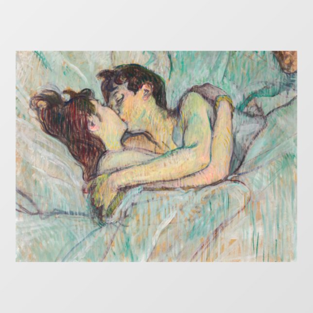 Vinilos Para Cristales Toulouse-Lautrec - En La Cama, El Beso (Hoja)