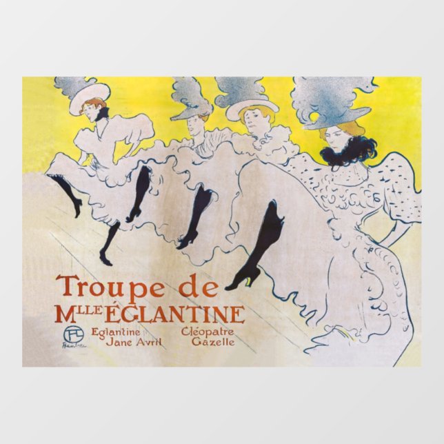 Vinilos Para Cristales Toulouse-Lautrec - Troupe de Mlle Eglantine (Hoja)