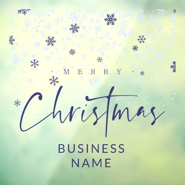 Vinilos Para Cristales Traditional Minimalist Navy Snowflakes  (Hoja 3)