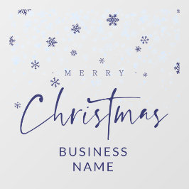 Vinilos Para Cristales Traditional Minimalist Navy Snowflakes 