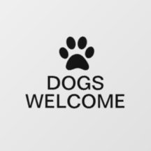 Transparentes Perros Bienvenidos Vidrio Negocio