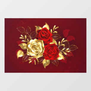 Vinilos Para Cristales Tres Rosas Joyas