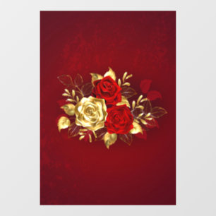 Vinilos Para Cristales Tres Rosas Joyas