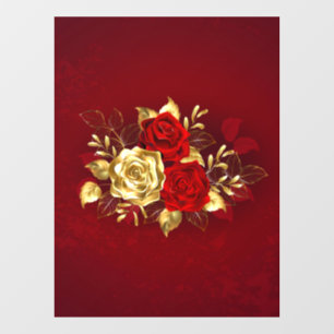 Vinilos Para Cristales Tres Rosas Joyas