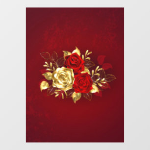 Vinilos Para Cristales Tres Rosas Joyas