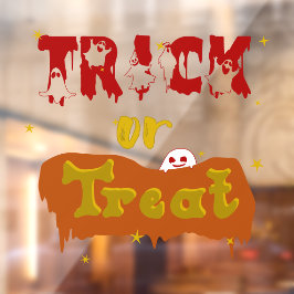 Vinilos Para Cristales Trick or Treat Divertido Boo Halloween