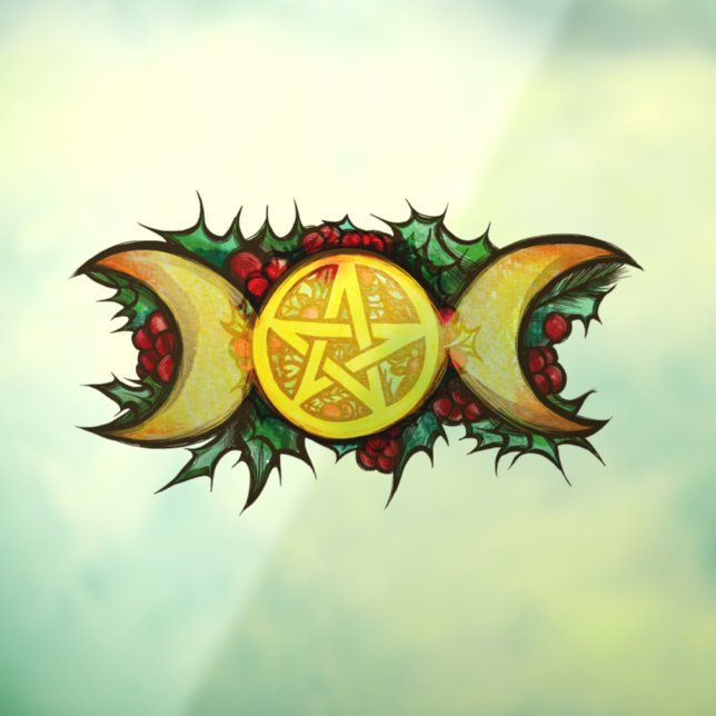 Vinilos Para Cristales Triple luna Holly Yule Art (Hoja 3)