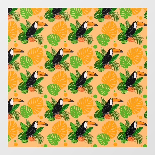 Vinilos Para Cristales Trópico Toucan Bird Seamless Pattern (Hoja)