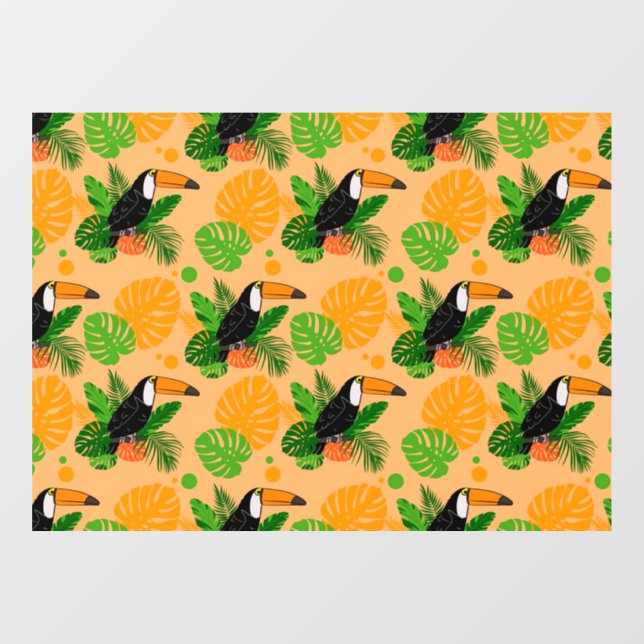 Vinilos Para Cristales Trópico Toucan Bird Seamless Pattern (Hoja)