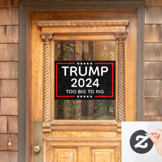 Vinilos Para Cristales Trump 2024 Es Demasiado Grande Como Para Montar (Puerta de casa)