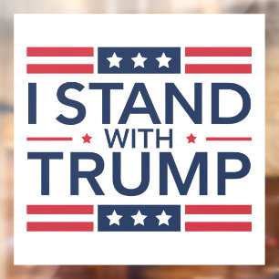 Vinilos Para Cristales Trump 2024 Me pongo con Trump apoyo al presidente