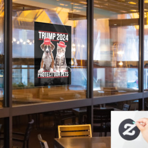 Vinilos Para Cristales Trump 2024 Protege Nuestros Animales Gatos Perros 