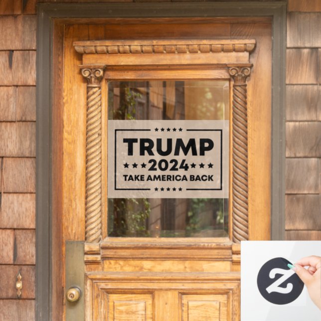 Vinilos Para Cristales Trump 2024: Trump recuperará a Estados Unidos (Puerta de casa)